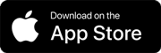 Black rectangular button with the white Apple logo on the left and the words "Download on the App Store" in white text to the right.